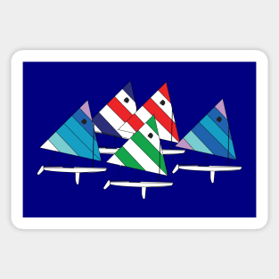 Sunfish Sailboats Racing Sticker